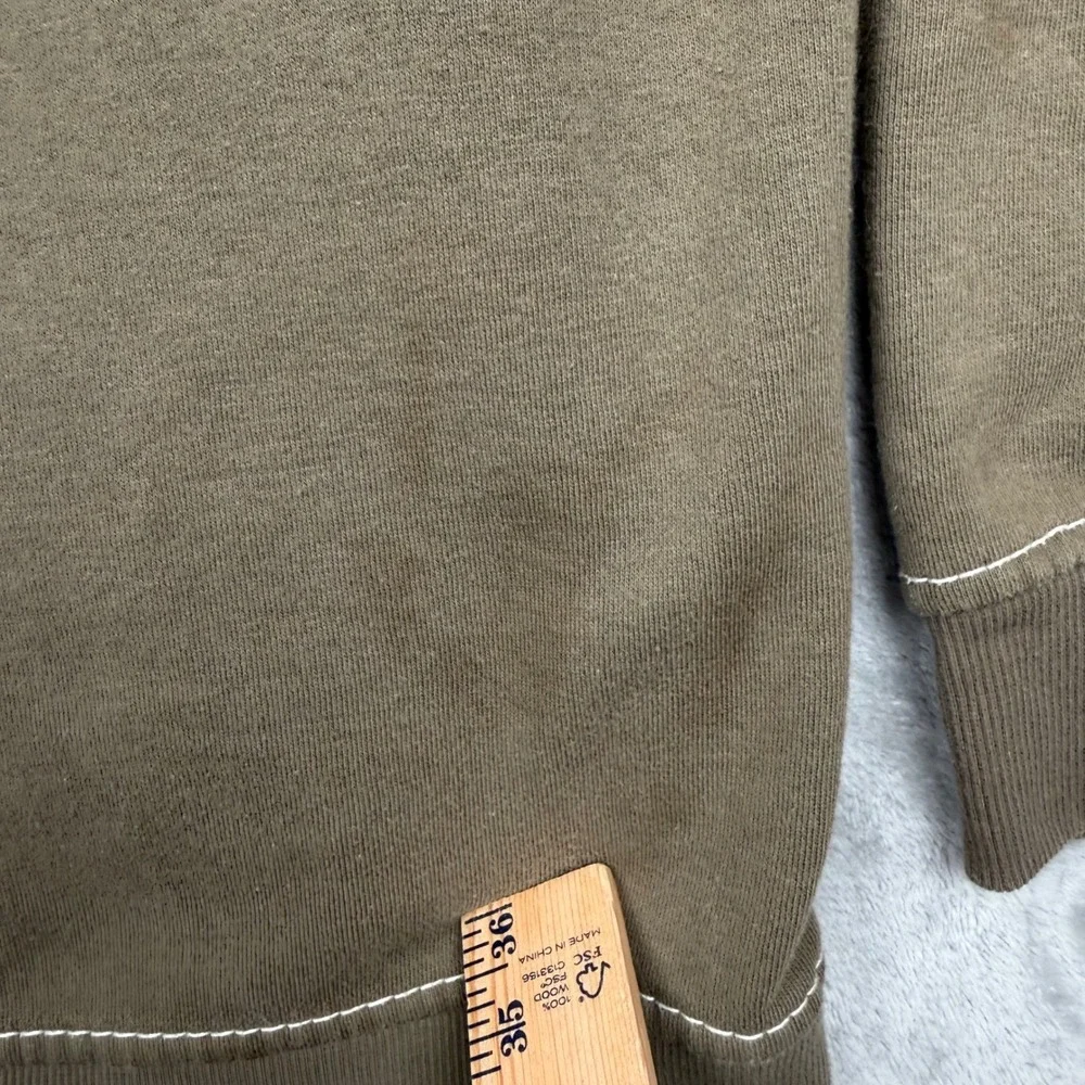 True Religion Mens World Tour Buddha Zip Hoodie Brown Contrast Stitch Y2K 3XL